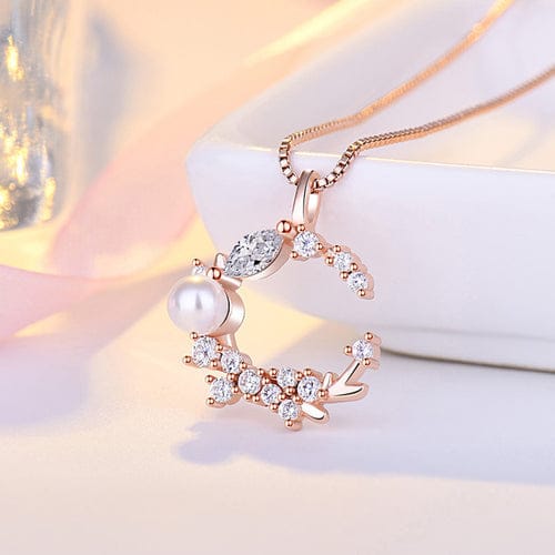 Moon Pearl AD Korean Necklace
