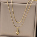 New Drop Double  Anti Tarnish Necklace