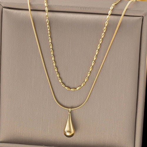 New Drop Double  Anti Tarnish Necklace
