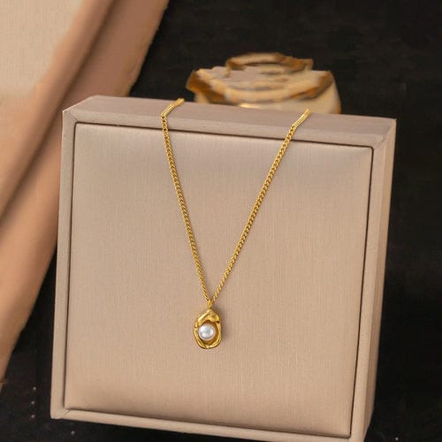 Pearl In Shell Anti Tarnish Necklace