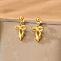 Golden Vibe Bow Anti Tarnish Earrings