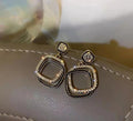 Square Overalapping Drop Earings