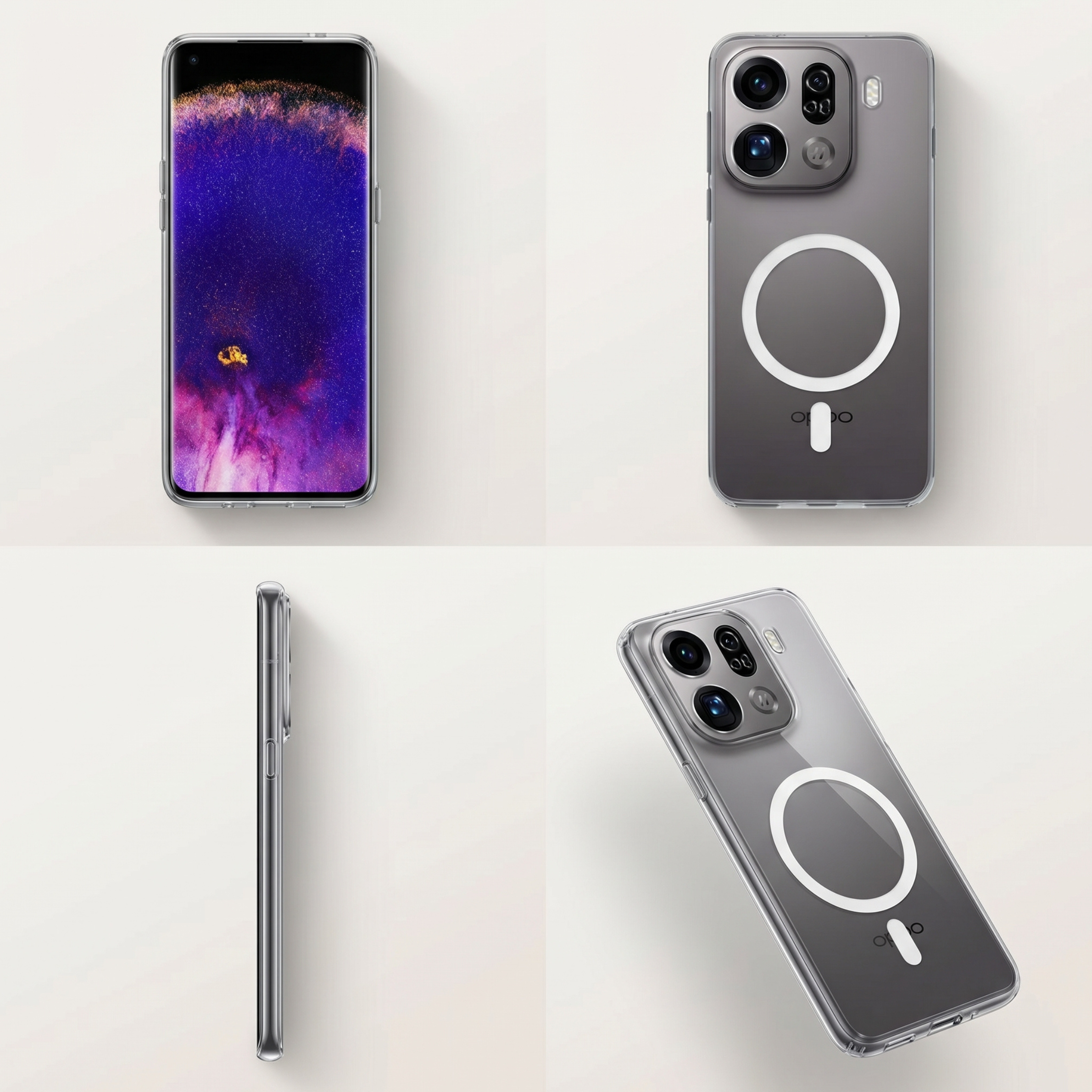 Anti-Yellow Magsafe Clear Case Oppo X Series