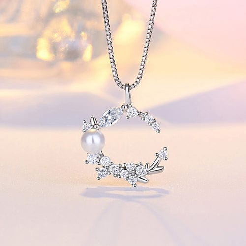 Moon Pearl AD Korean Necklace