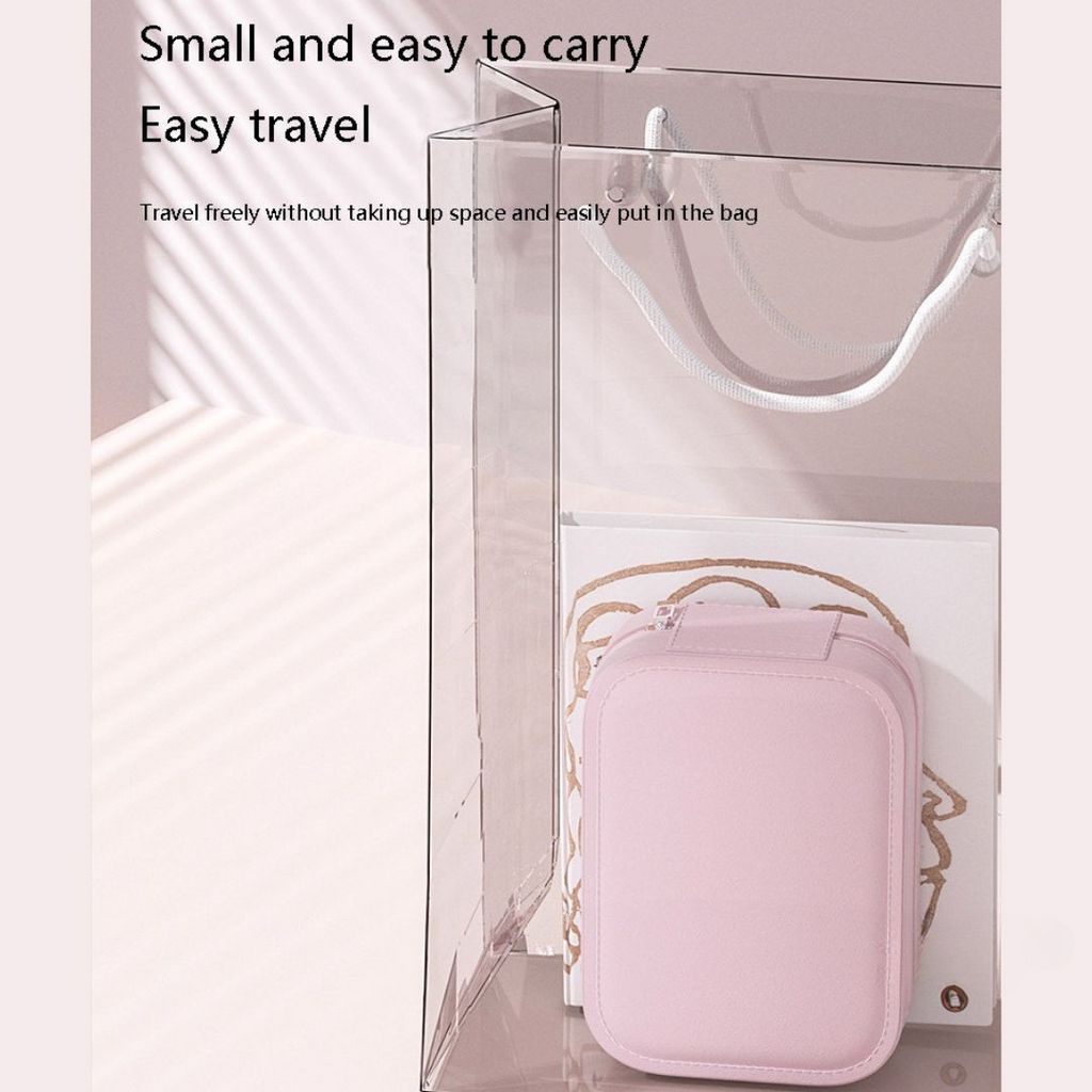 Compact Makeup Vanity With LED Mirror