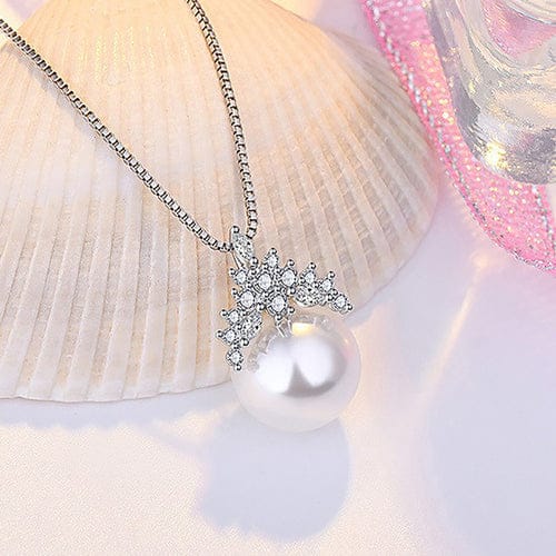 Crown Like Pearl AD Korean Necklace