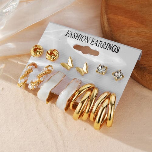 Glow Golden Earings Combo