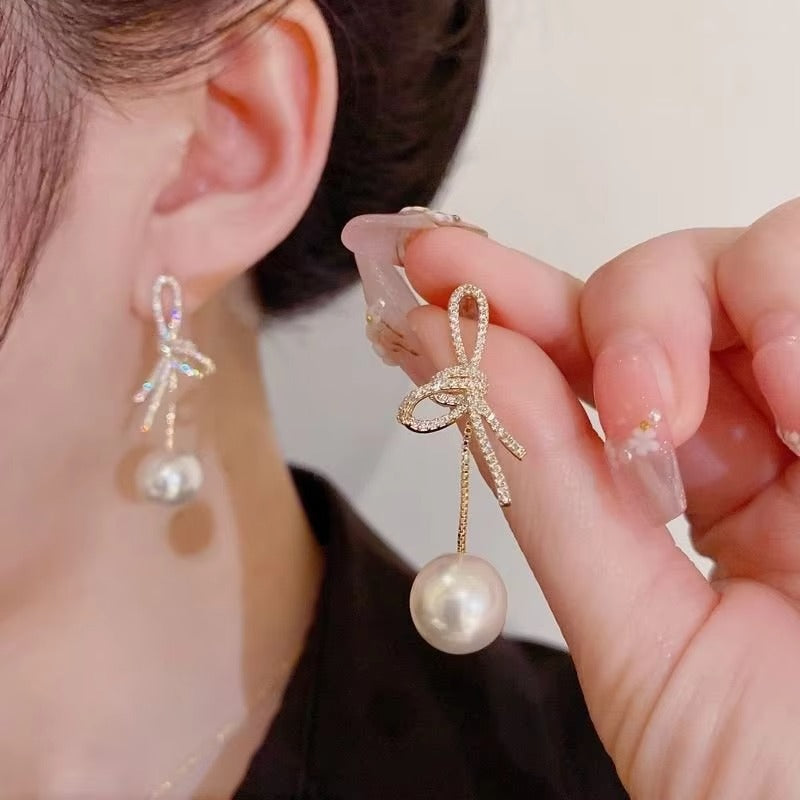 Elegant Knot Drop Korean Earings