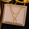 Square Chain Anti Tarnish Necklace