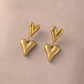 Double Heart Anti Tarnish Earings