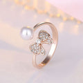 Bow Pearl Band Korean Ring