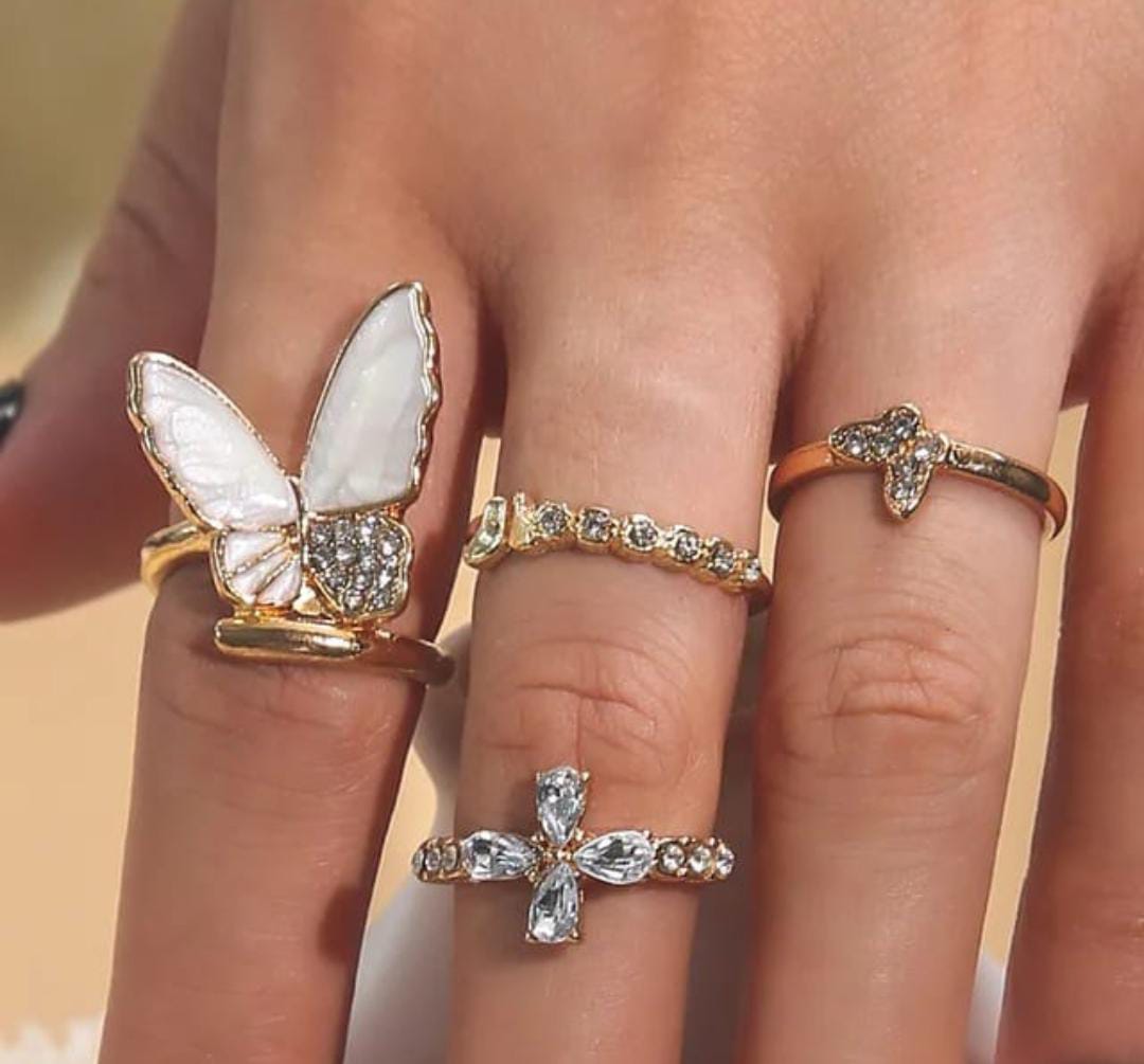 Twilight Crystal Ring Set