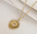 Hollow Heart Rays Anti Tarnish Necklace