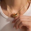 Bold Heavy Heart Anti-Tarnish Necklace