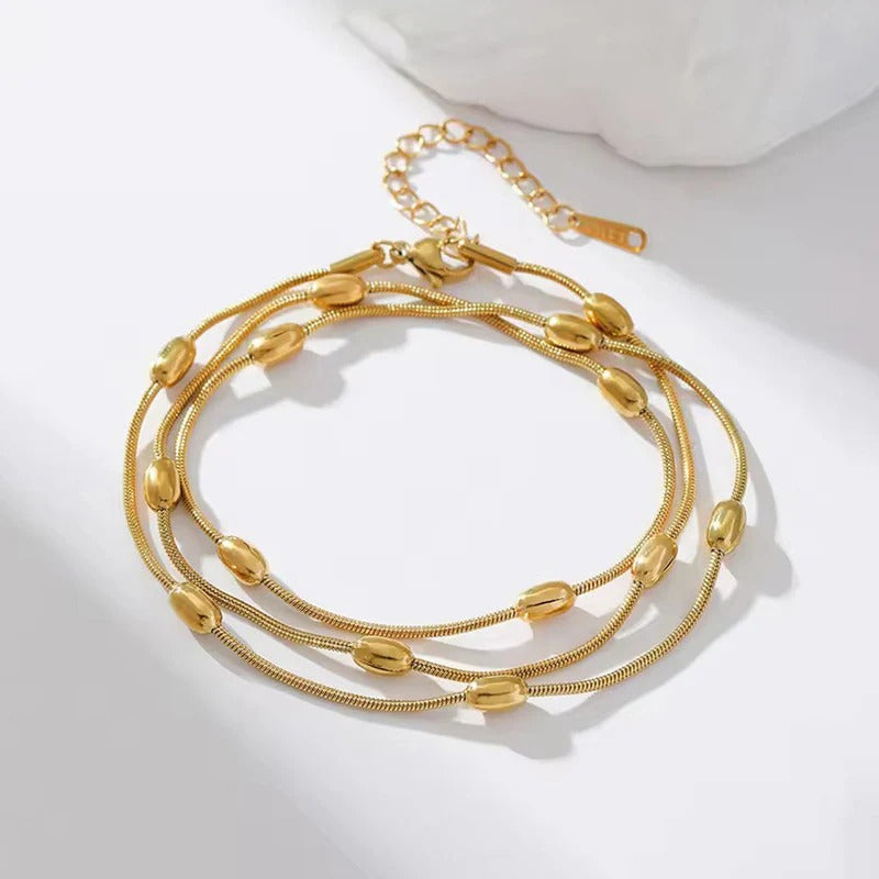 Triple Strand Anti Tarnish Bracelet