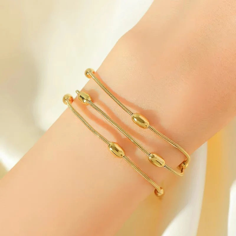 Triple Strand Anti Tarnish Bracelet