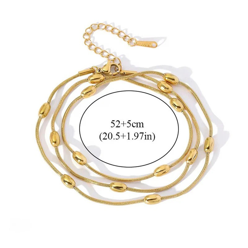 Triple Strand Anti Tarnish Bracelet