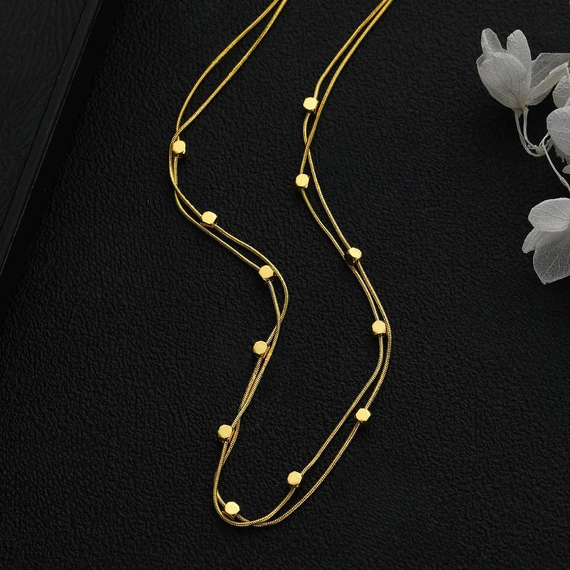 Multi Mini Cubic Anti Tarnish Necklace