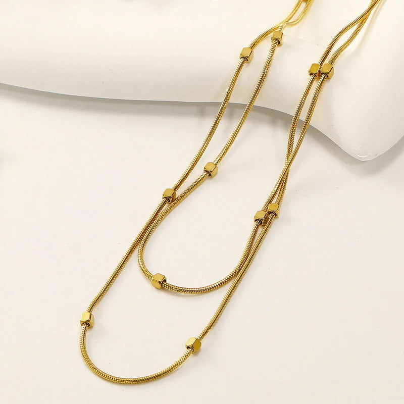 Multi Mini Cubic Anti Tarnish Necklace