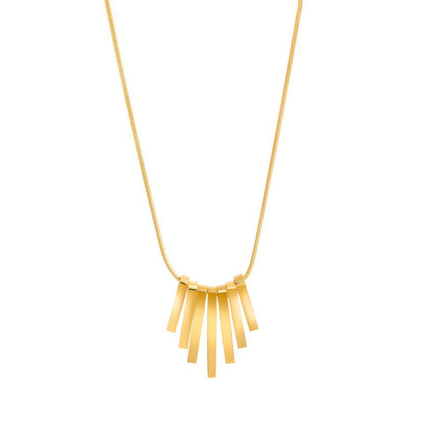 Dangling Stripes Anti Tarnish Necklace