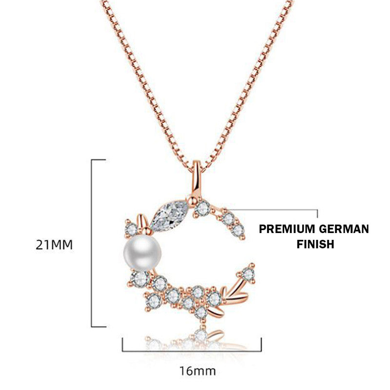 Moon Pearl AD Korean Necklace